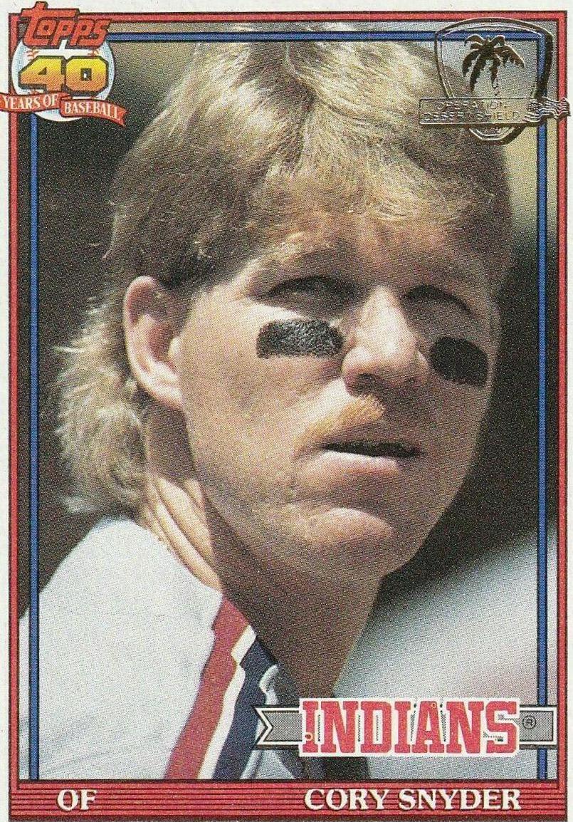 Cory Snyder #323 Baseball Cards 1991 Topps Desert Shield