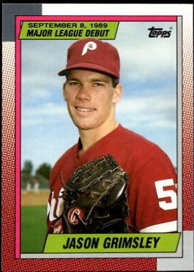 Jason Grimsley #47 Baseball Cards 1990 Topps Major League Debut