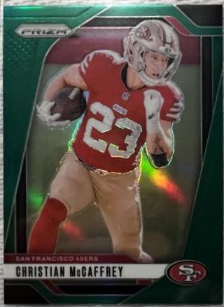 Christian McCaffrey [Green] #250 Prices | 2024 Panini Prizm