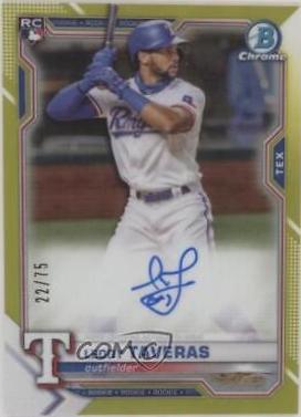Leody Taveras [Yellow Refractor] #CRA-LT