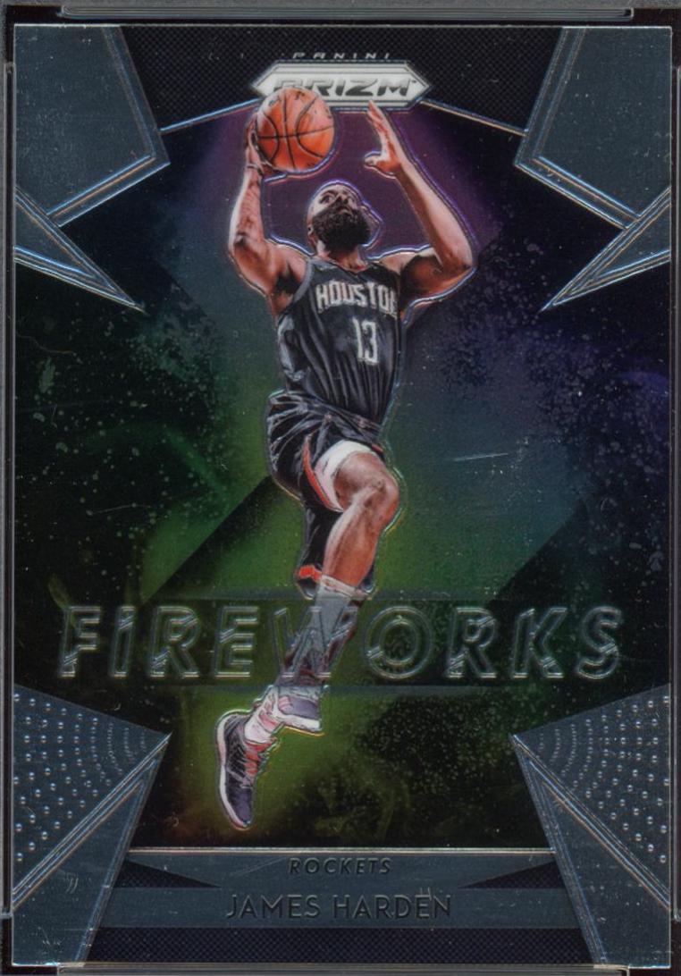 James Harden #5 Basketball Cards 2018 Panini Prizm Fireworks