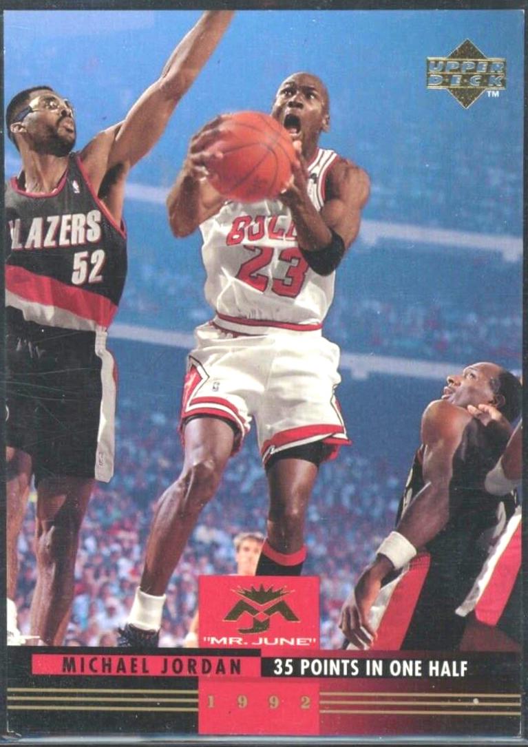 Michael Jordan #MJ4 Basketball Cards 1993 Upper Deck Mr. June
