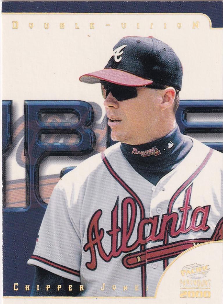Chipper Jones #19 Baseball Cards 2000 Pacific Paramount Double Vision