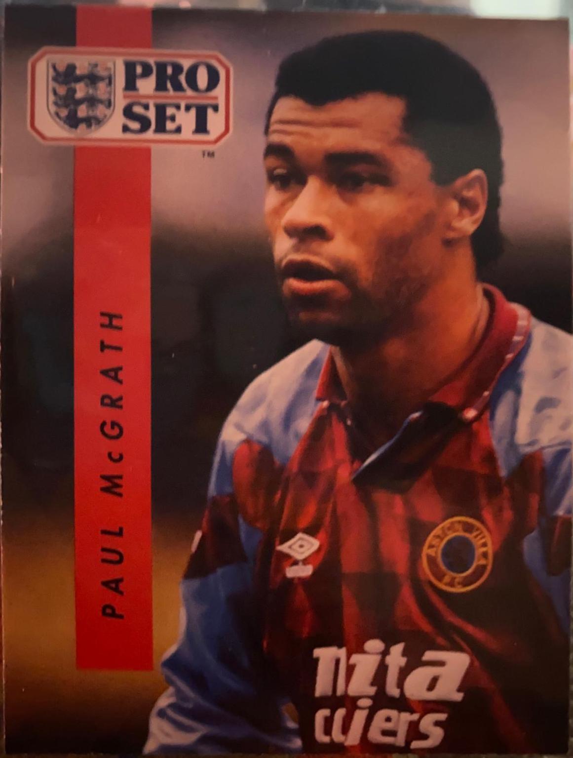 Paul McGrath #19 Soccer Cards 1990 Pro Set
