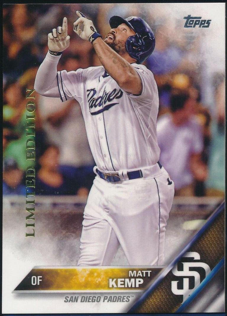 Matt Kemp #112 Baseball Cards 2016 Topps Limited Edition