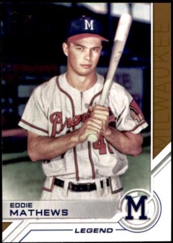 Eddie Mathews #S-108 Baseball Cards 2017 Topps Salute