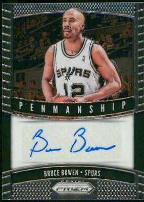 Bruce Bowen #PM-BBR Basketball Cards 2019 Panini Prizm Penmanship