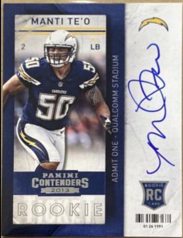 Manti TE'O [Pointing Autograph Playoff Ticket] #222