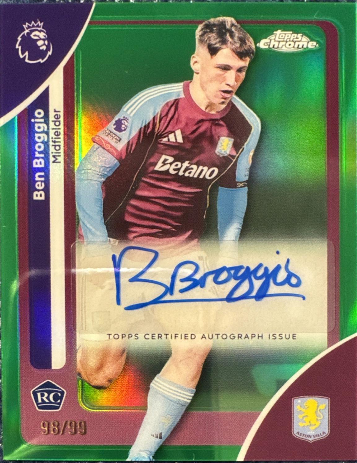 Ben Broggio #CA-BB 2025 Topps Chrome Premier League Autograph