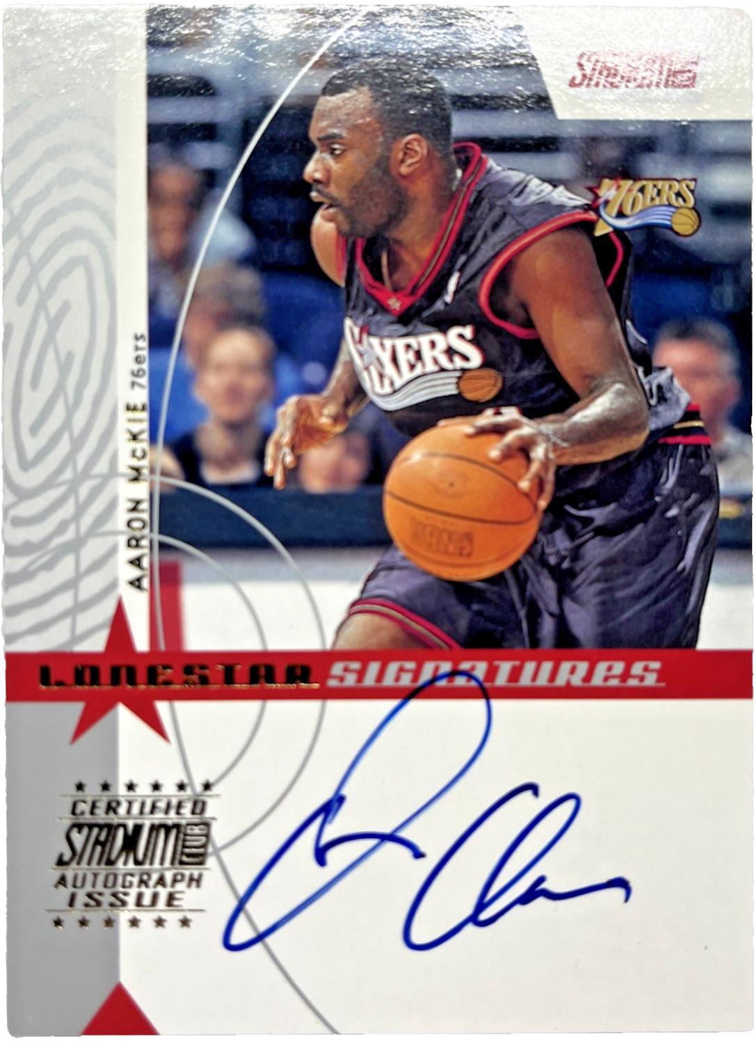 Aaron McKie #LS-AM Basketball Cards 2002 Stadium Club Lone Star Signatures