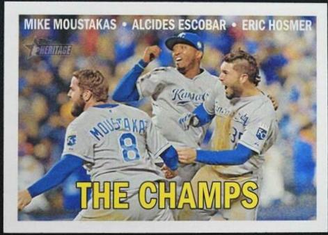 Mike Moustakas, Alcides Escobar, Eric Hosmer #1 Baseball Cards 2016 Topps Heritage
