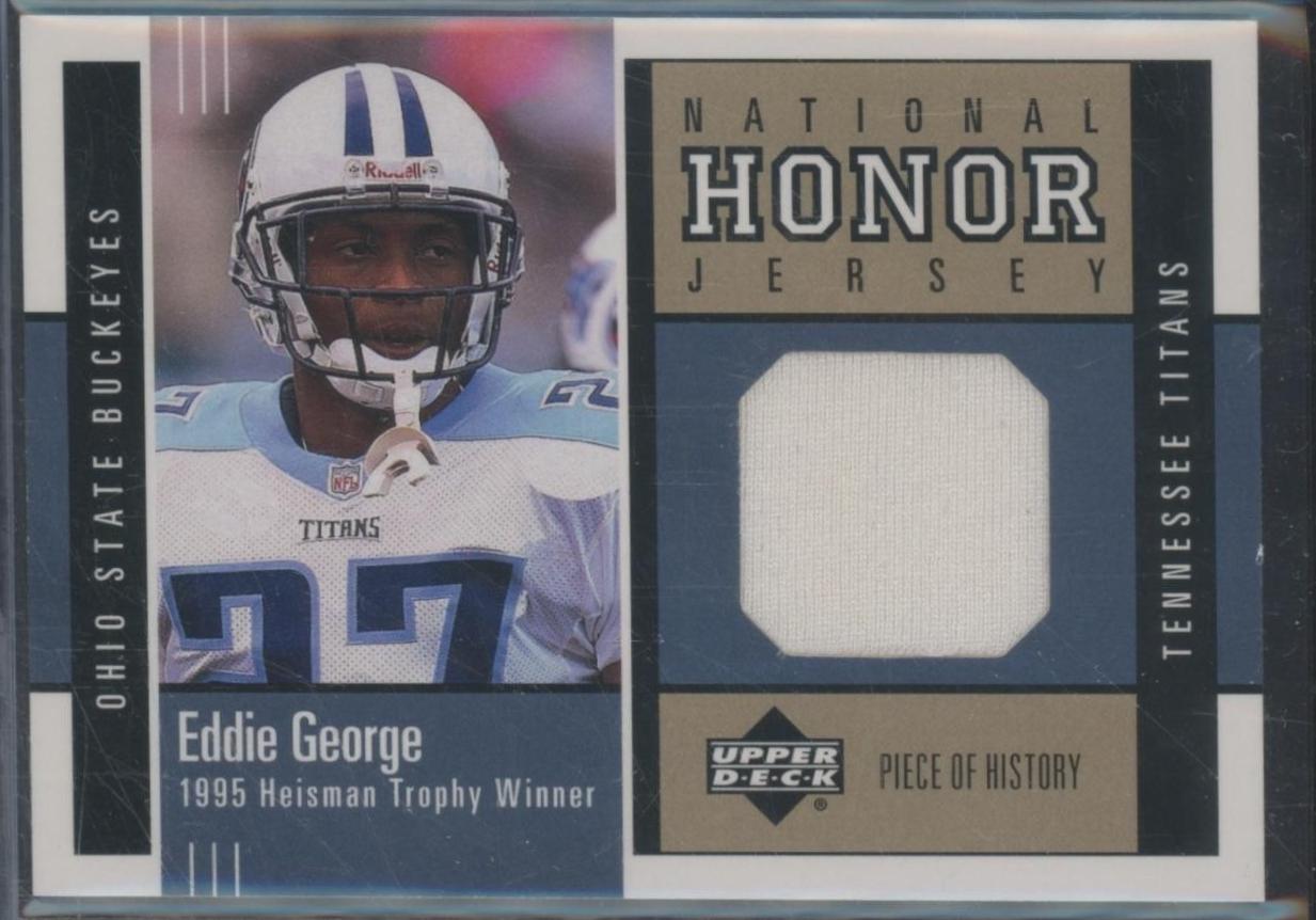 Eddie George #NHJ-EG 2002 Upper Deck Piece Of History National Honor Jersey Football