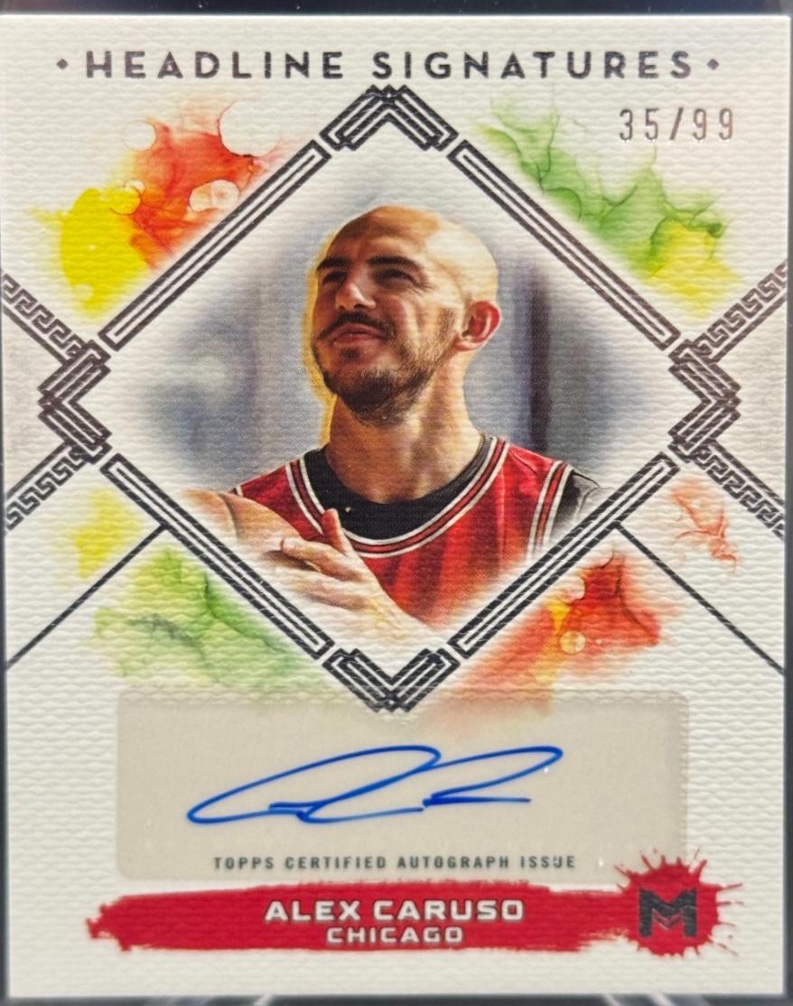 Alex Caruso #HS-AC Basketball Cards 2023 Topps Motif Headline Signatures