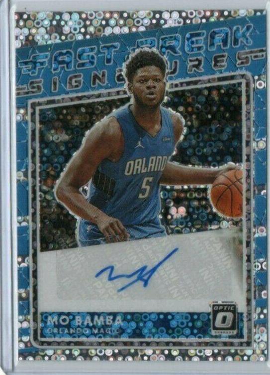 Mo Bamba #FB-MOB Basketball Cards 2020 Panini Donruss Optic Fast Break Signatures