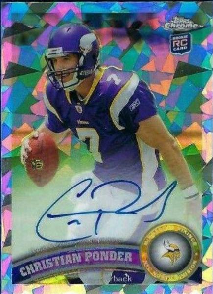 Christian Ponder [Crystal Atomic Refractor Autograph] #165