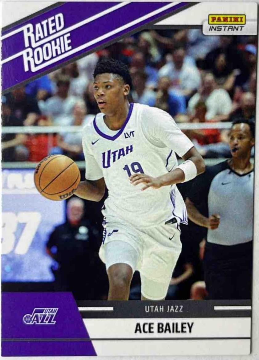 Ace Bailey #11 2025 Panini Instant Rated Rookie Retro Basketball