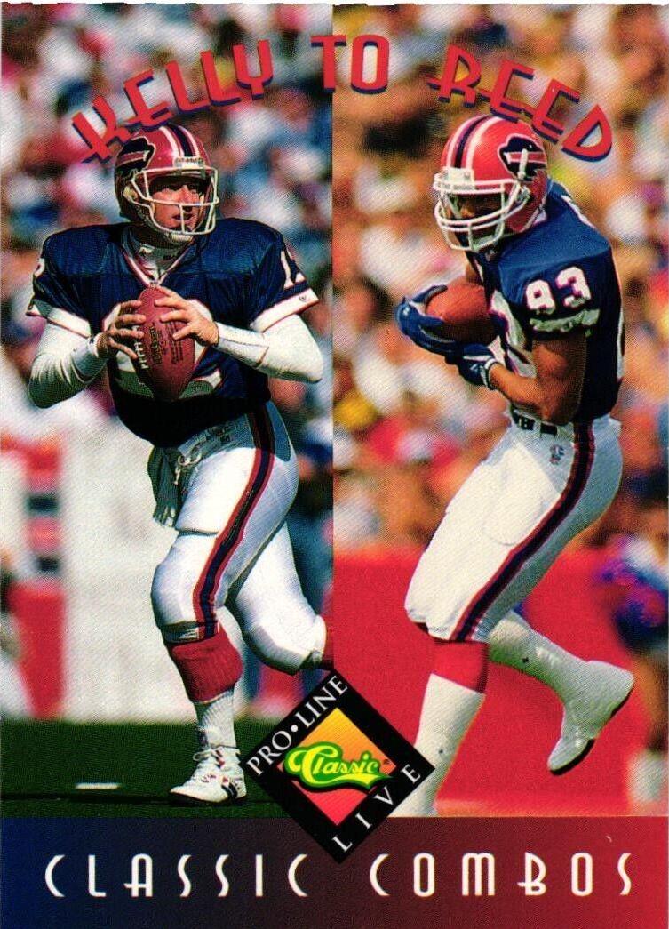 Jim Kelly, Andre Reed #393 1994 Pro Line Live Football