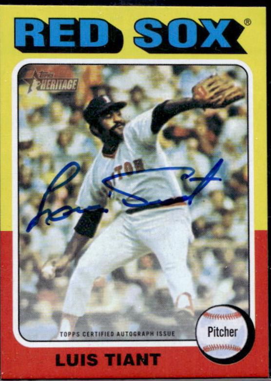 Luis Tiant #ROA-LT Baseball Cards 2024 Topps Heritage Mini Real One Autograph