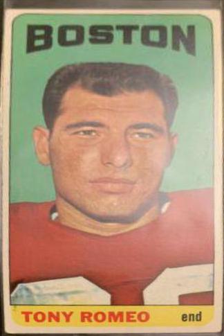 Tony Romeo #18 Football Cards 1965 Topps