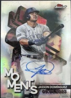 Jasson Dominguez #FMA-JD Baseball Cards 2024 Topps Finest Moments Autograph