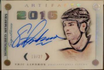 Eric Lindros #HMS-EL Hockey Cards 2021 Upper Deck Artifacts Honoured Members Signatures