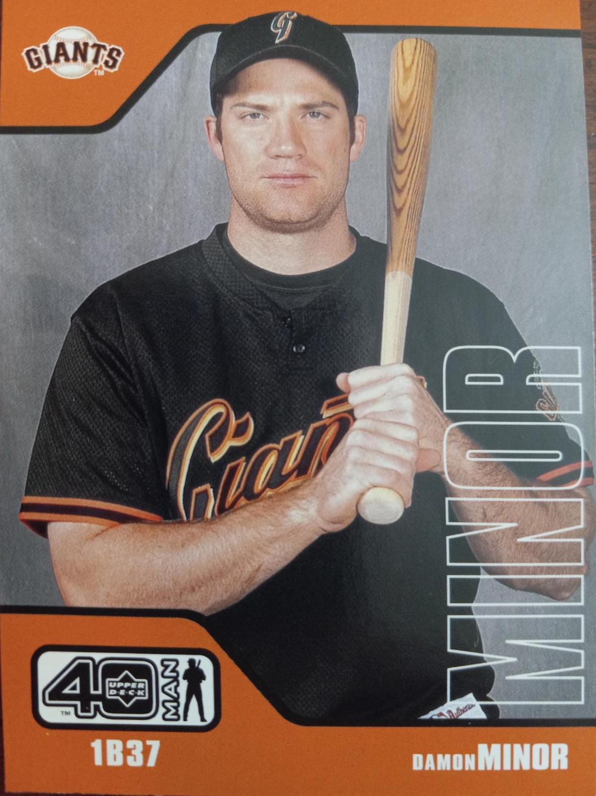 Damon Minor #761 Baseball Cards 2002 Upper Deck 40 Man
