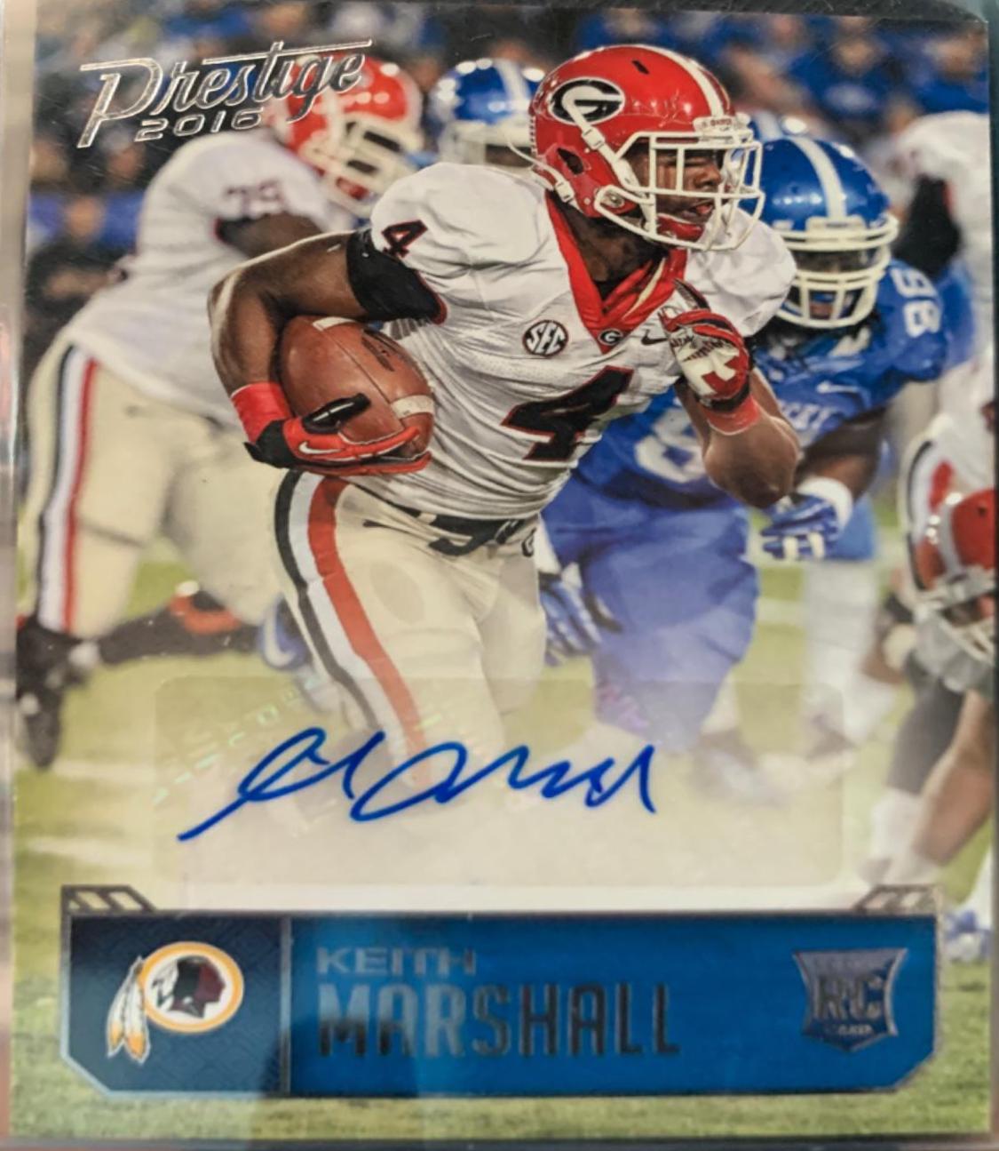 Keith Marshall #KM Football Cards 2016 Panini Prestige Rookie Signatures