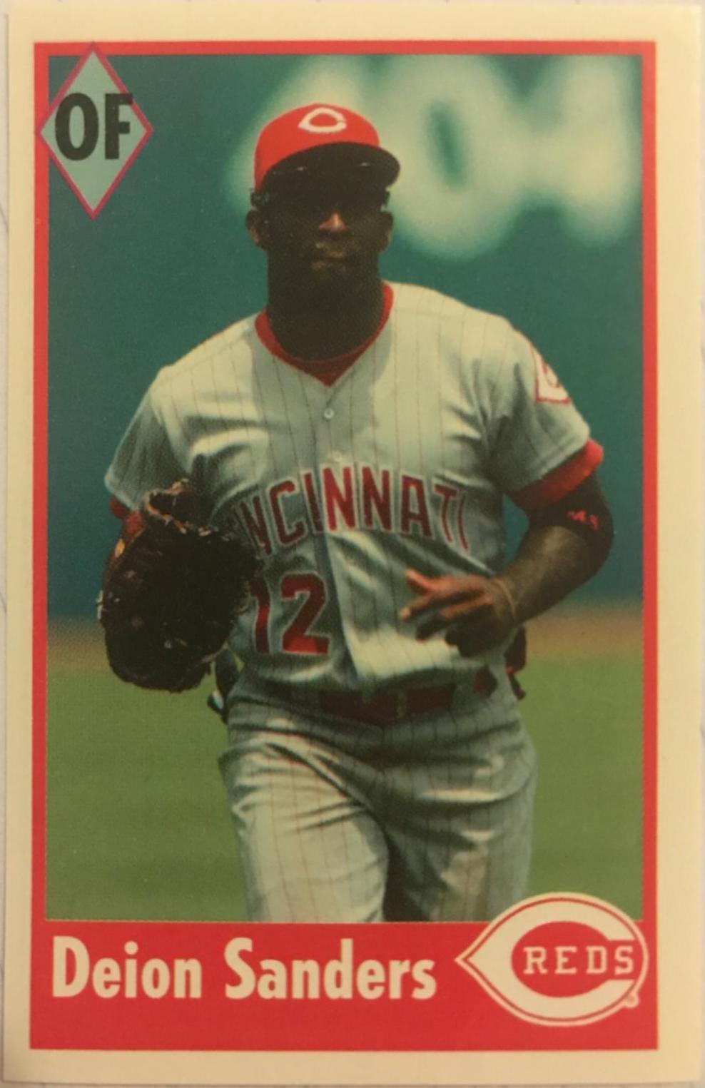 Deion Sanders #80 Baseball Cards 1995 Fleer Panini Stickers