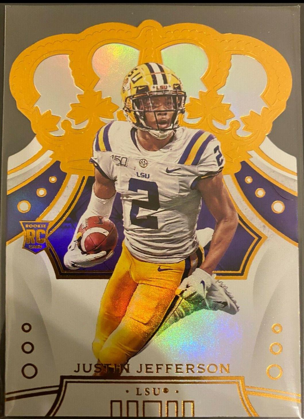 Justin Jefferson #35 Football Cards 2020 Panini Chronicles Draft Picks Crown Royale