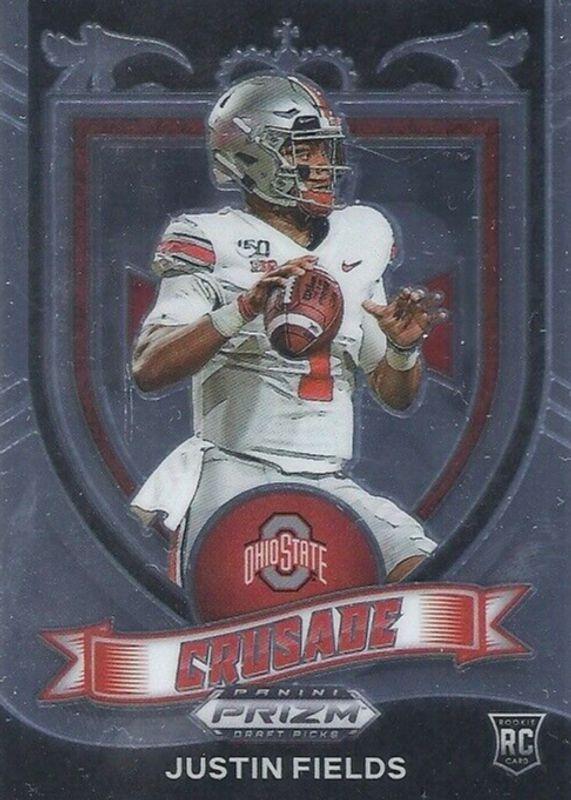 Justin Fields #163 Football Cards 2021 Panini Prizm Draft Picks