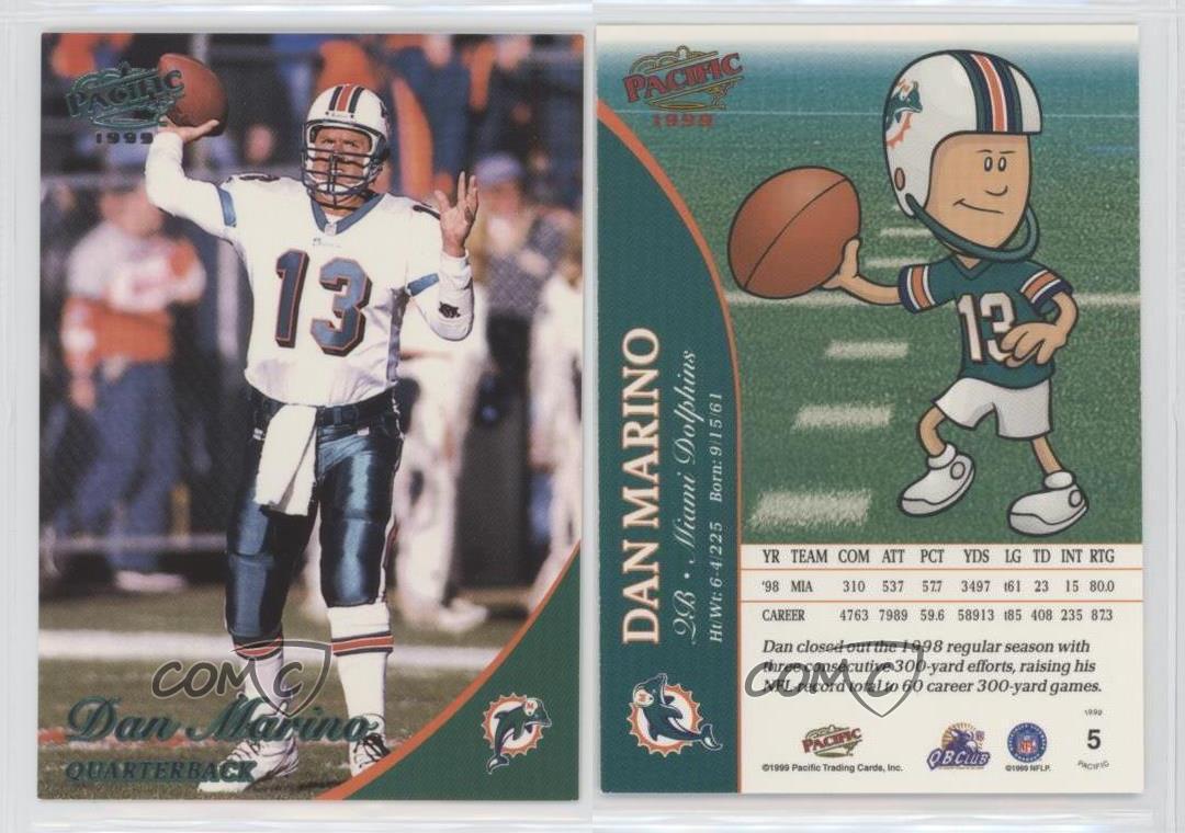 Dan Marino #5 Football Cards 1999 Pacific Backyard Football