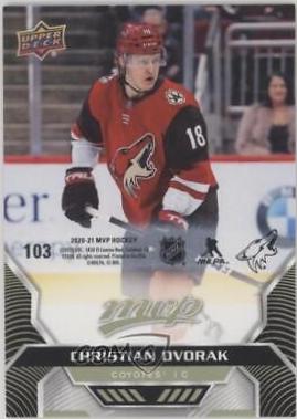 Christian Dvorak #103 Hockey Cards 2020 Upper Deck MVP Puzzle Back