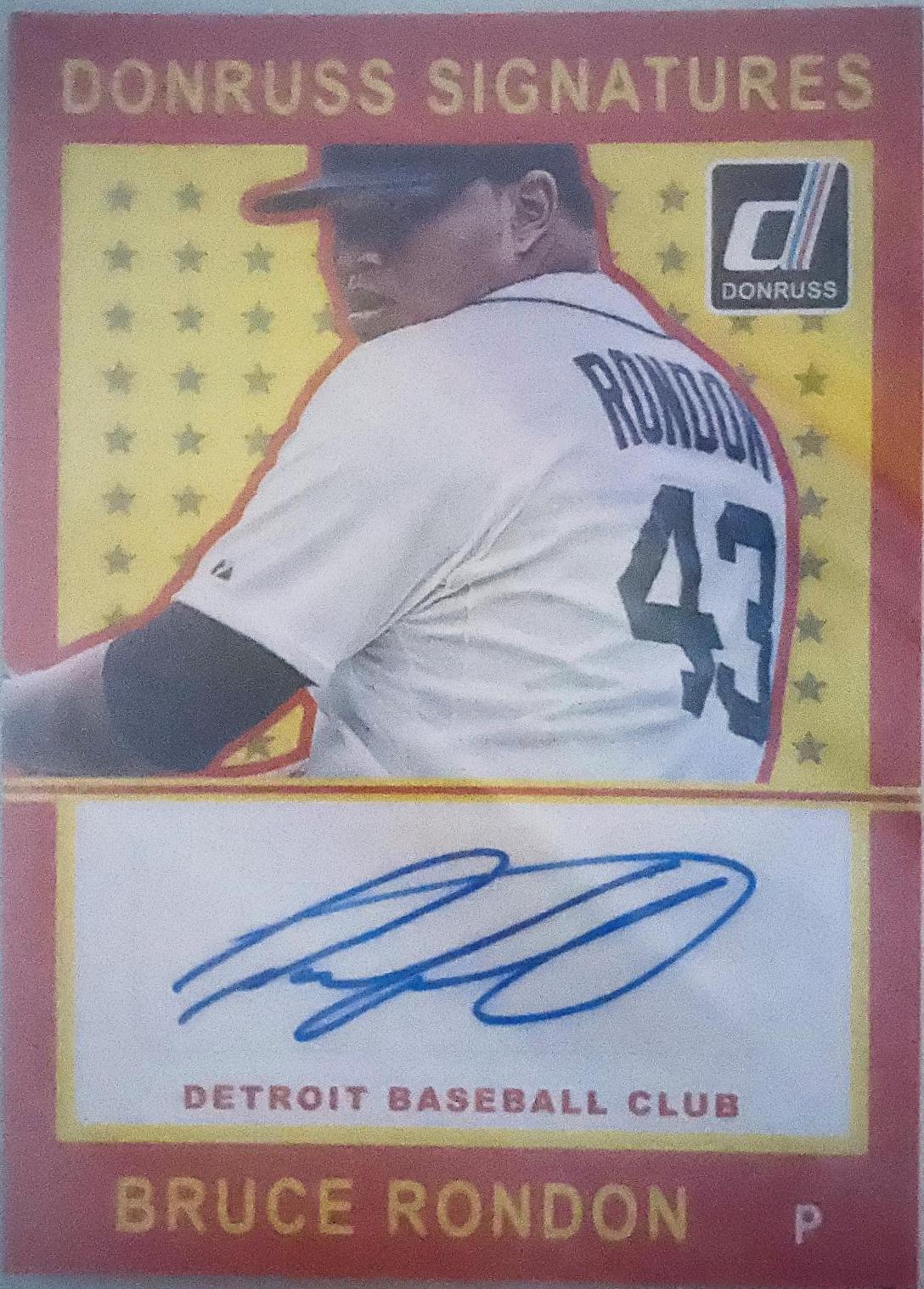 Bruce Rondon #24 Baseball Cards 2014 Donruss Signatures