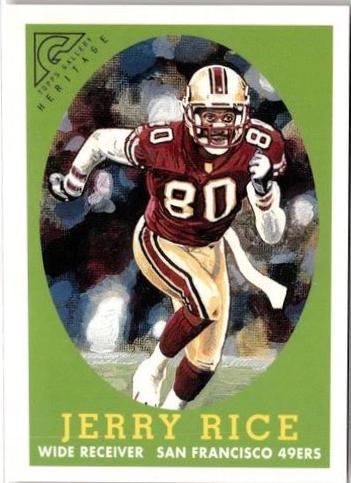 Jerry Rice #GH6 2001 Topps Gallery Football Gallery Heritage