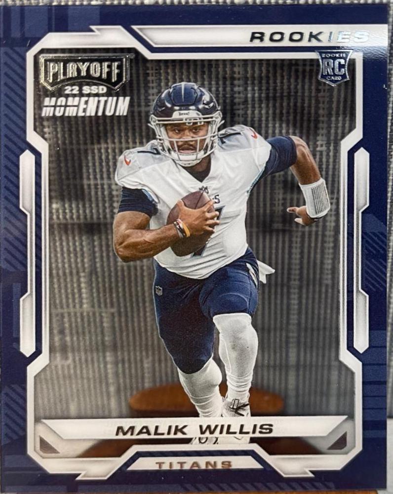 Malik Willis #PMR-2 Football Cards 2022 Panini Chronicles Playoff Momentum Rookies