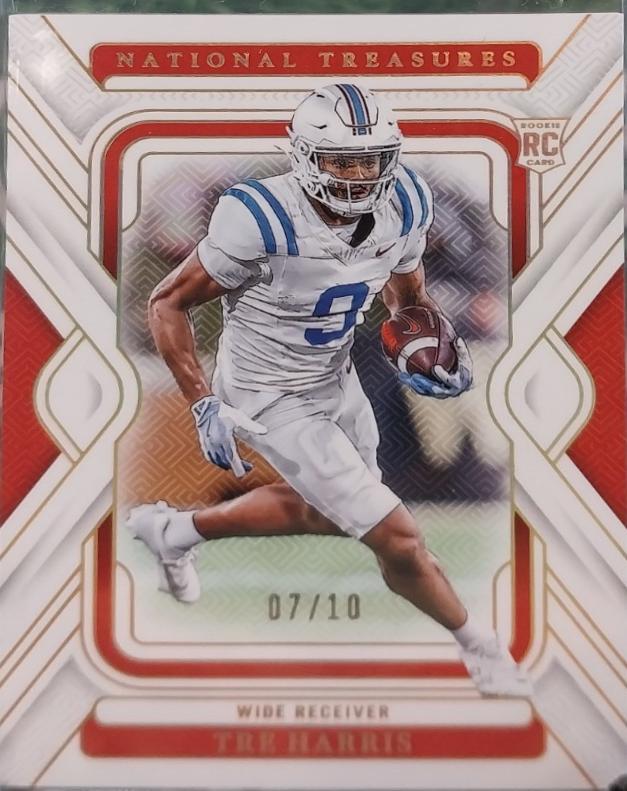 Tre Harris [Gold] #25 Prices | 2025 Panini National Treasures ...