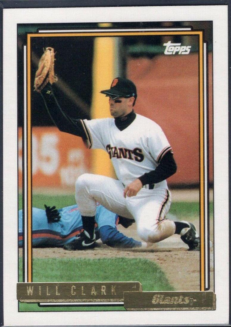 Will Clark #330 1992 Topps Gold Baseball