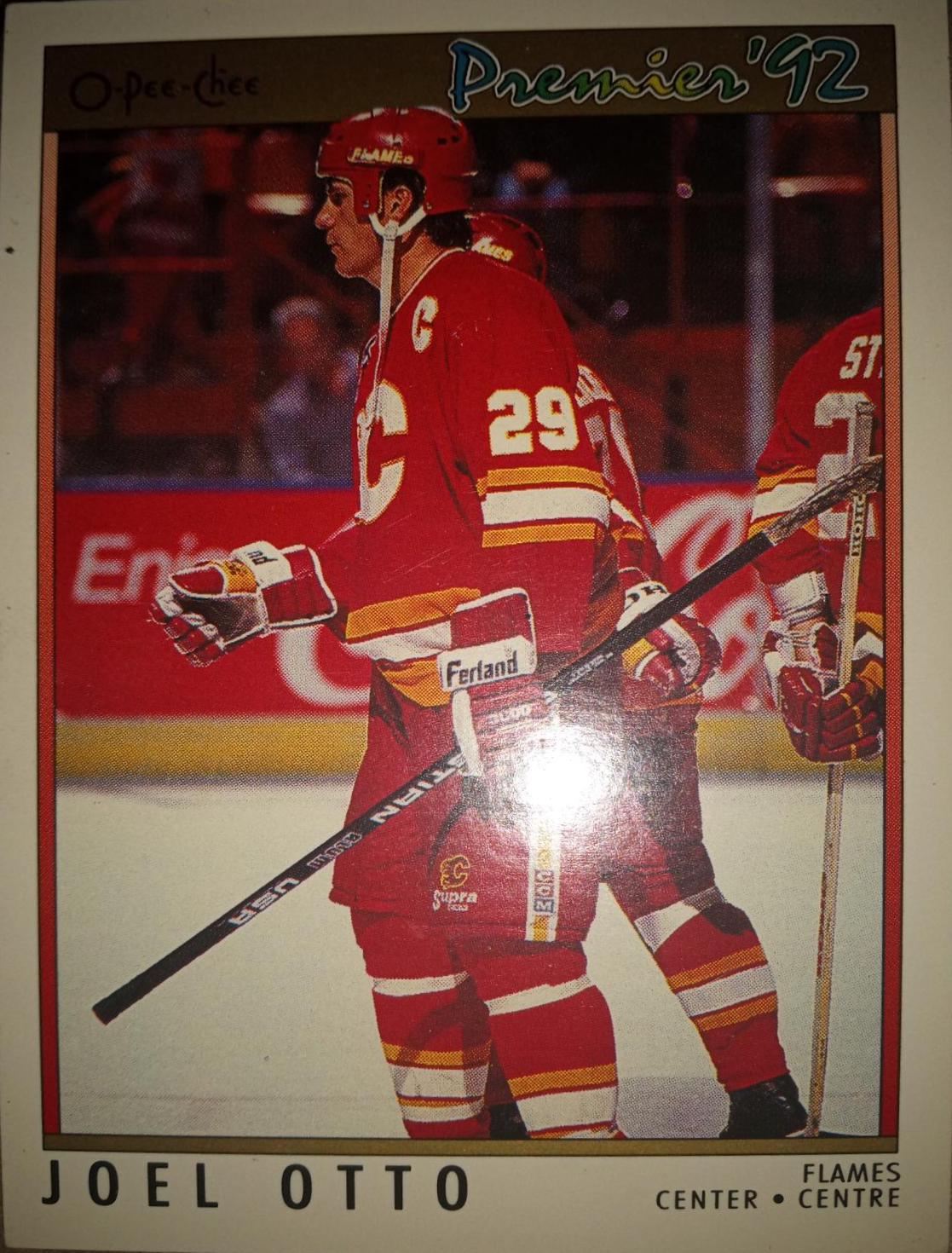 Joel Otto #102 Hockey Cards 1991 O-Pee-Chee Premier