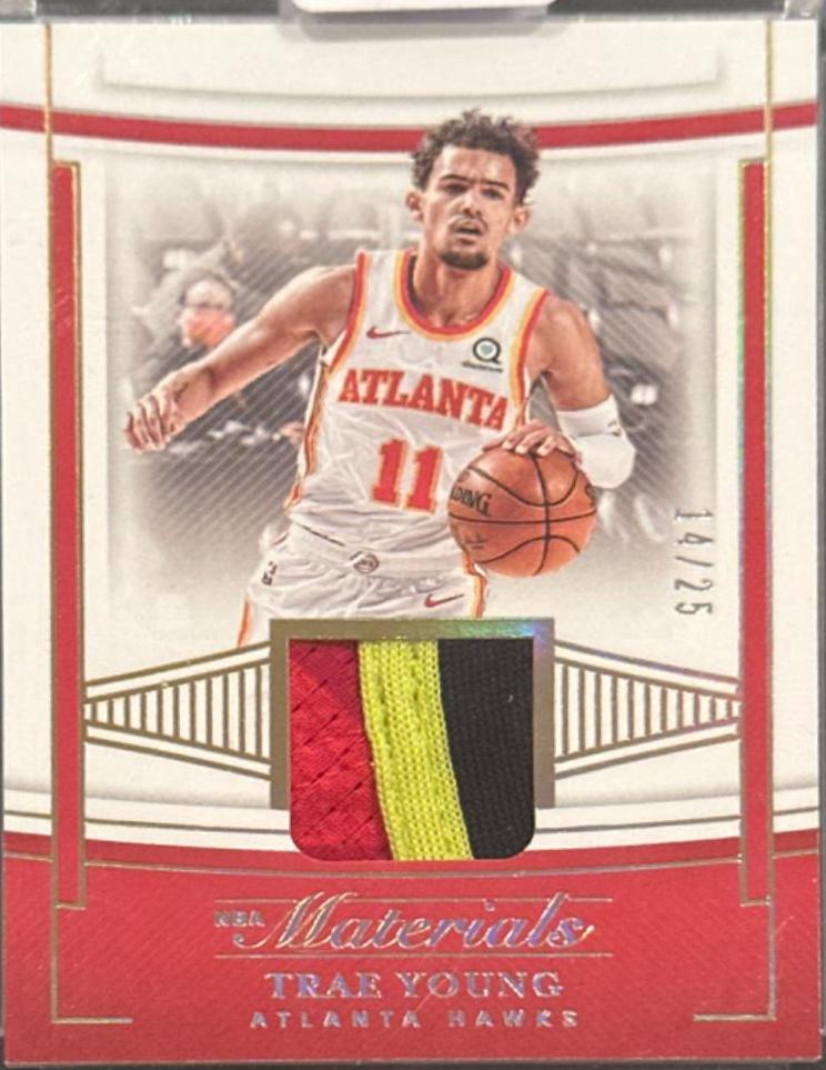 Trae Young #nba-try Basketball Cards 2020 Panini National Treasures NBA Materials