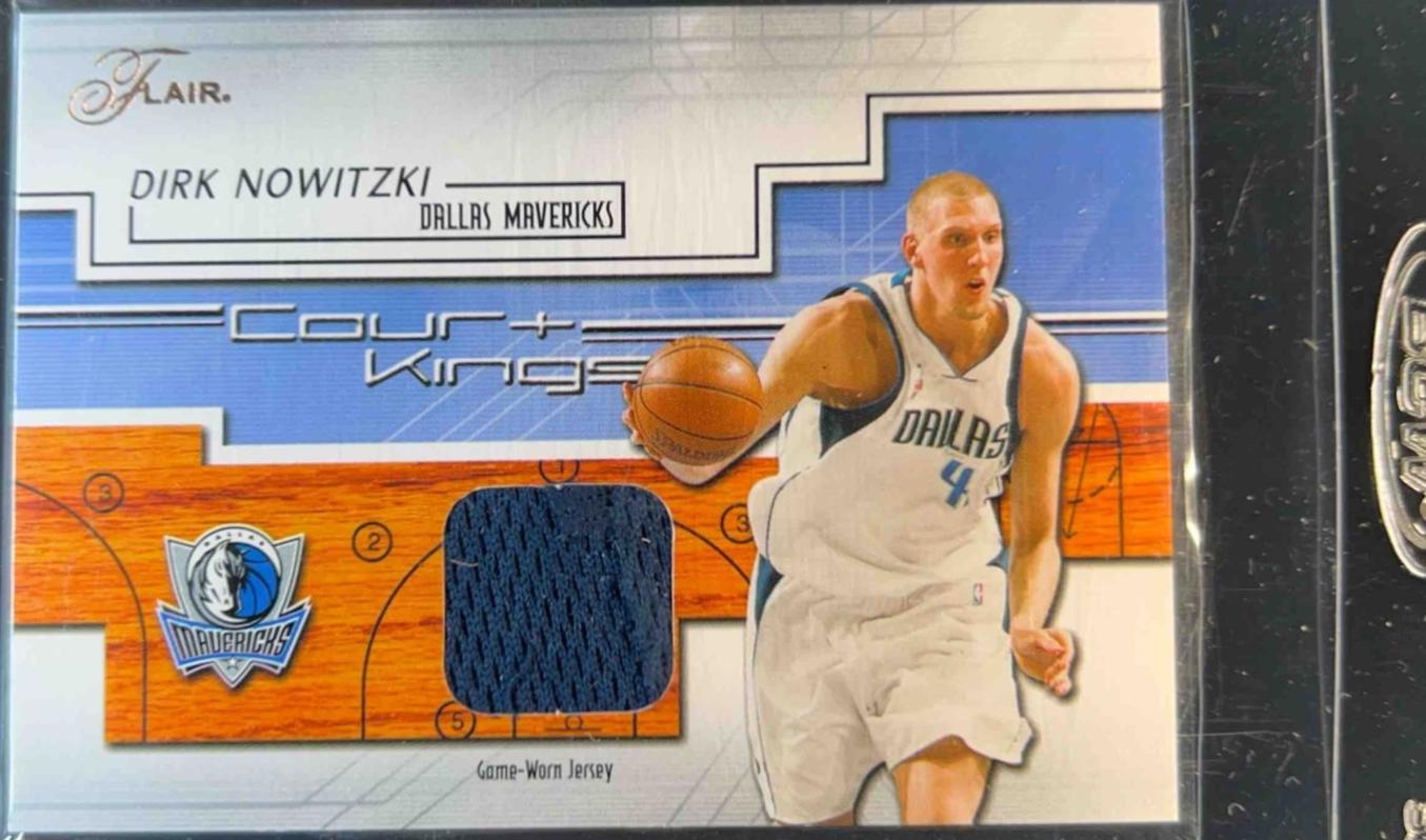 Dirk Nowitzki #CK-DN Basketball Cards 2002 Flair Court Kings Game Used