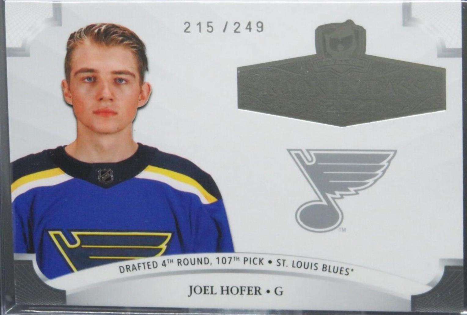 Joel Hofer #2020-JH Hockey Cards 2020 Upper Deck The Cup Rookie Class of 2021