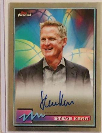 Steve Kerr #FA-SKR Basketball Cards 2021 Topps Finest Autographs