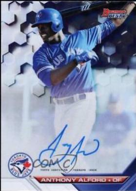 Anthony Alford #B16-AA Baseball Cards 2016 Bowman's Best of 2016 Autograph