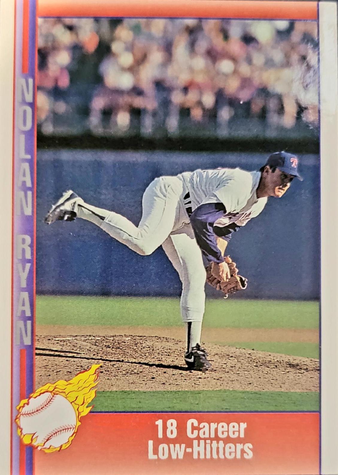 18 Career Low-Hitters #85 Baseball Cards 1991 Pacific Nolan Ryan