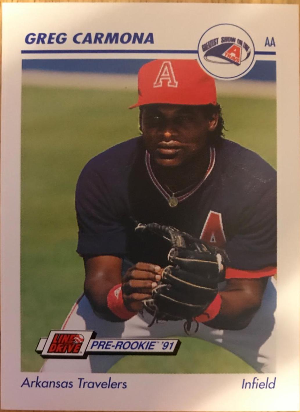 Greg Carmona #28 Baseball Cards 1991 Impel Line Drive Pre Rookie AA