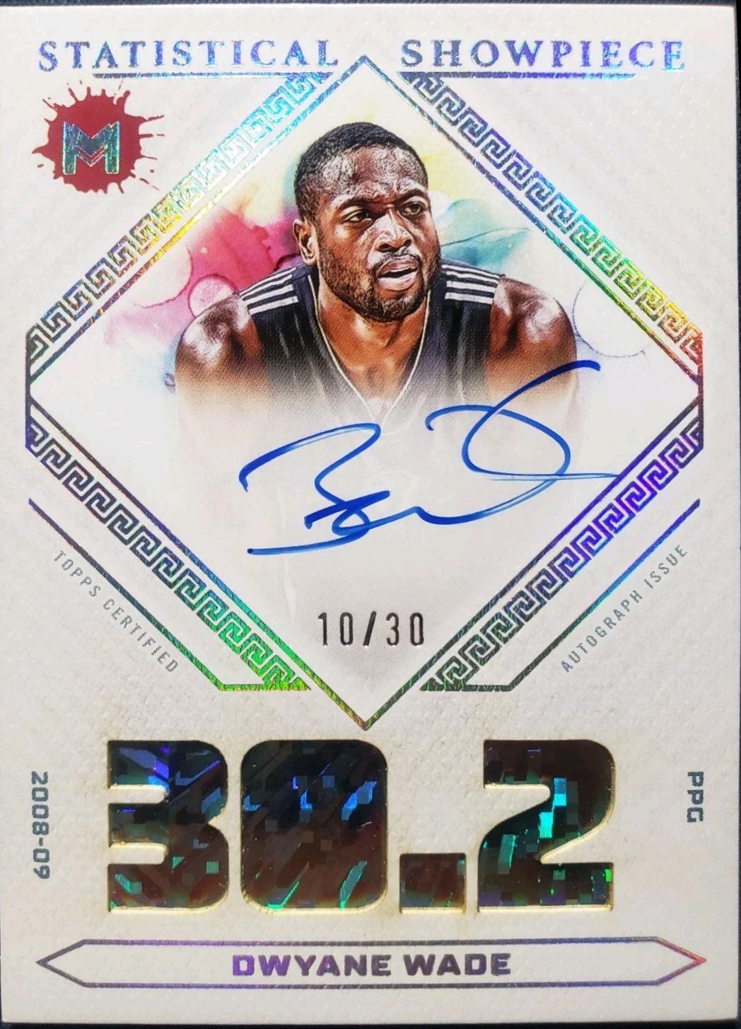 Dwyane Wade #SSS-DWA Basketball Cards 2023 Topps Motif Statistical Showpiece Signatures