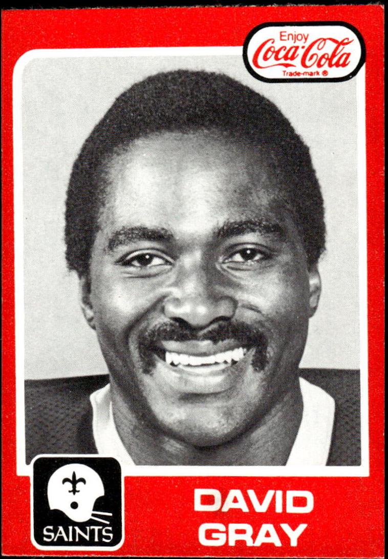 David Gray #6 1979 Saints Coke Football