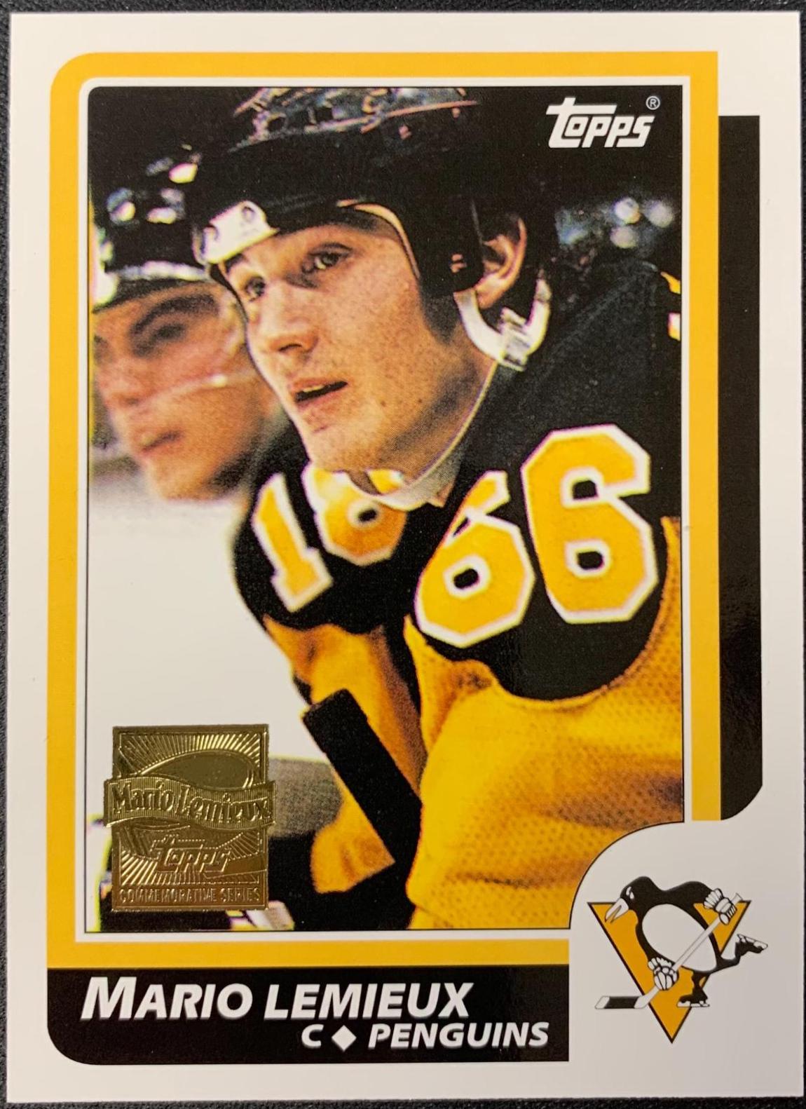 Mario Lemieux #122 Hockey Cards 2000 Topps Lemieux Reprint