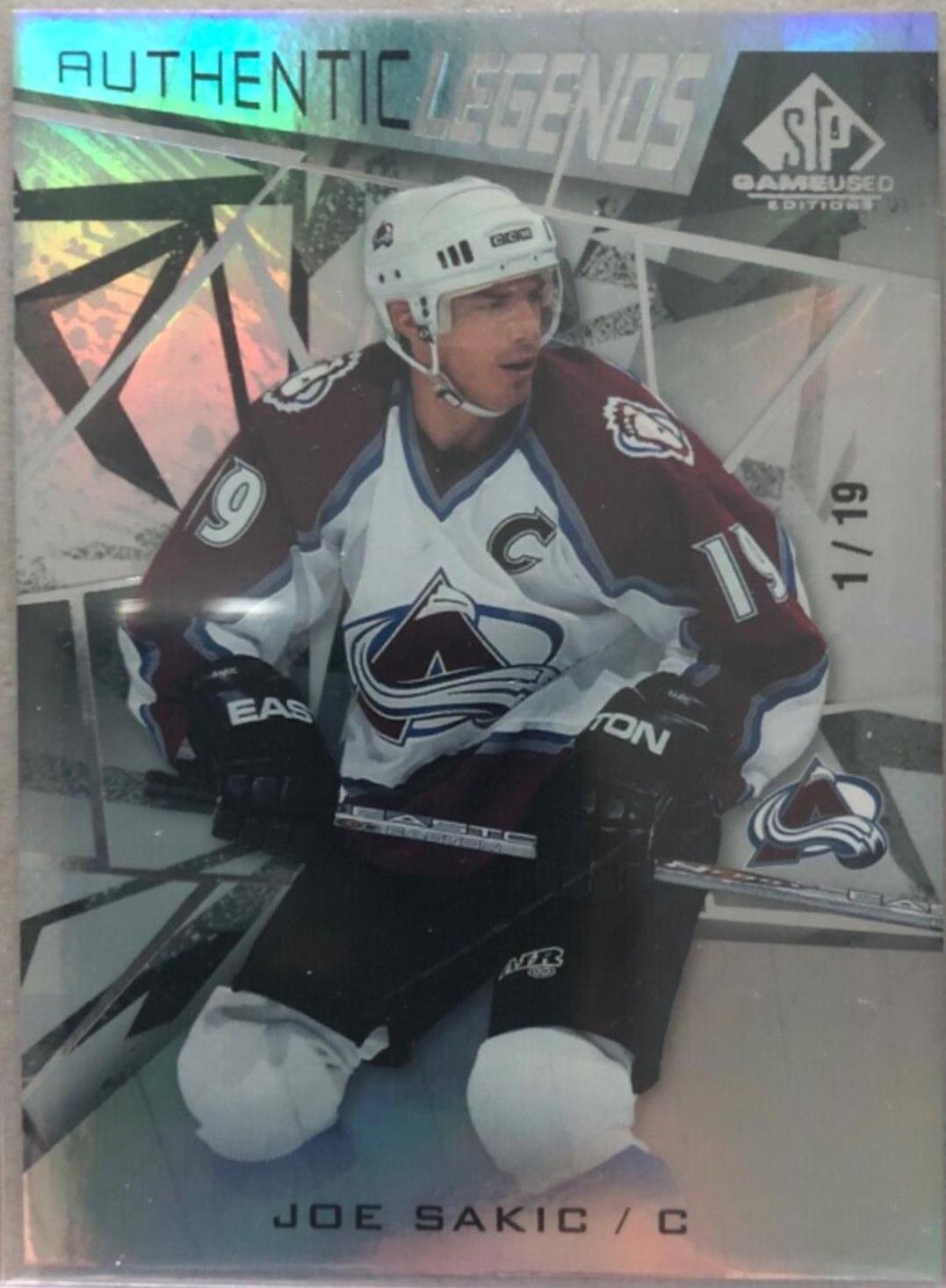 Joe Sakic #107 Hockey Cards 2021 SP Game Used