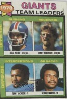 Doug Kotar, Jimmy Robinson, Terry Jackson, George Martin